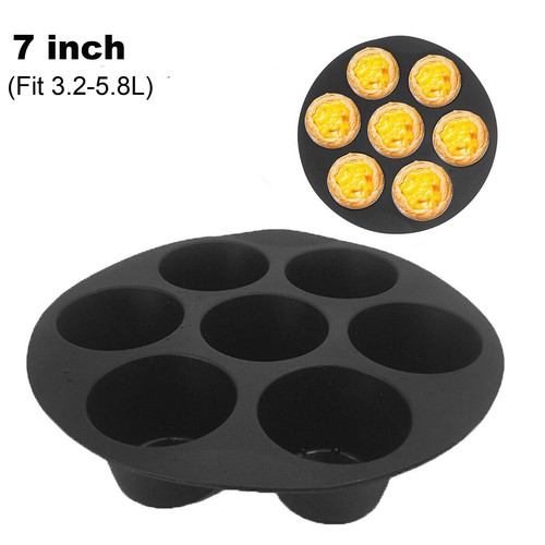 7 Cavity Cake Cup Muffin Cup Mold Silicone For Air Fryer Baking Cups Basket Tray - Picture 17 of 21
