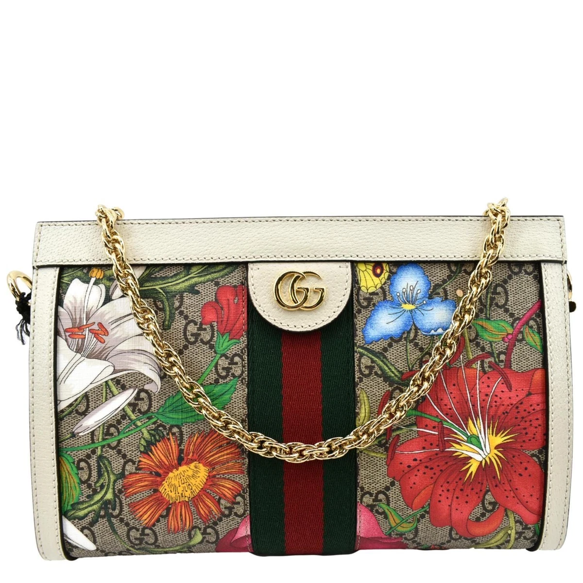 GUCCI Ophidia Flora GG Supreme Canvas Shoulder Bag Multicolor