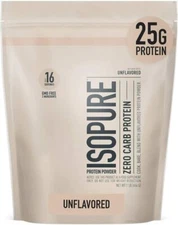 Isopure Protein Powder, Whey Protein Powder, 1 lb. - Unflavored - Exp. 2025