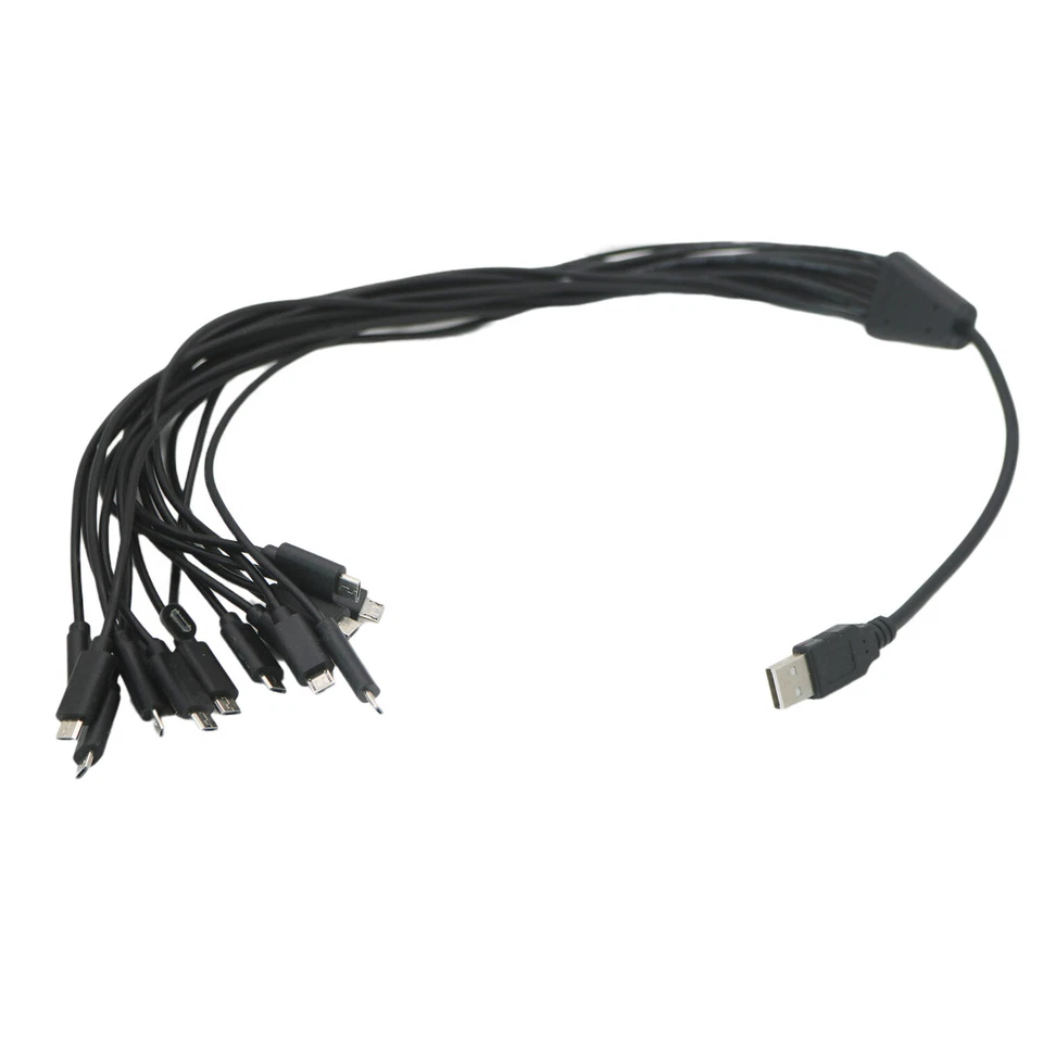 USB 2.0 Type A Male to 16 Multi Micro USB Male 16 in 1 Splitter Charger Cable - Image 2 of 4