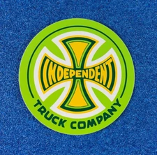 Independent Trucks Skateboard Sticker Green/Yellow size 3.25" Sk8