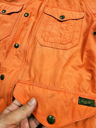HOT Men POLO RALPH LAUREN PARKA CAMPING EXPEDITION HOODED LINED ORANGE Jacket XS - Picture 15 of 21