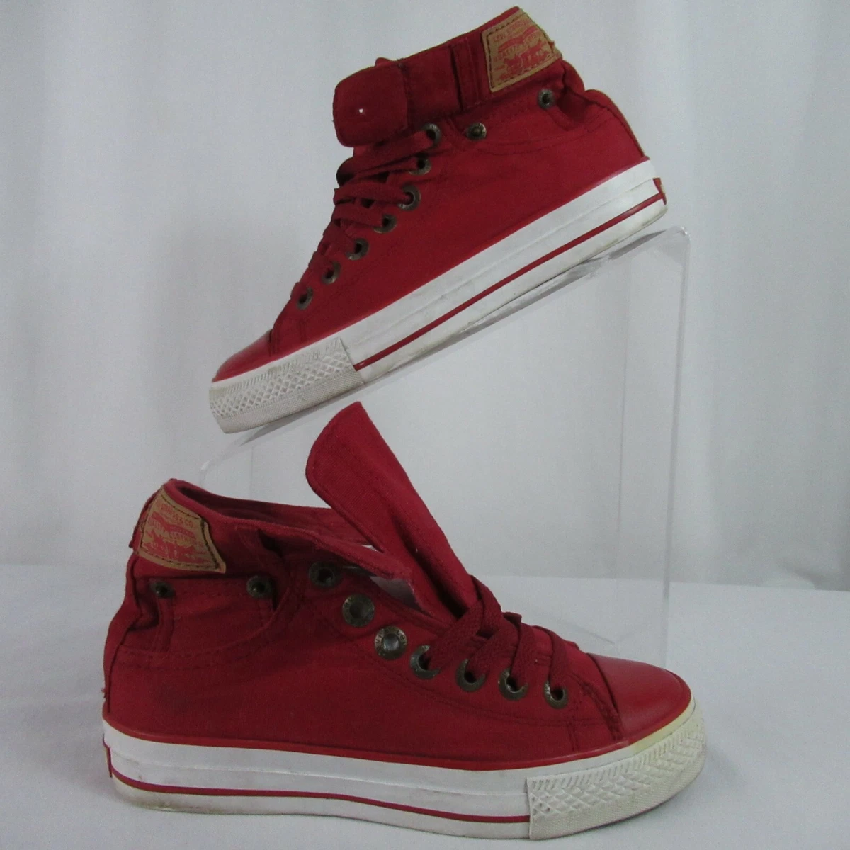 Red levi high shop top shoes