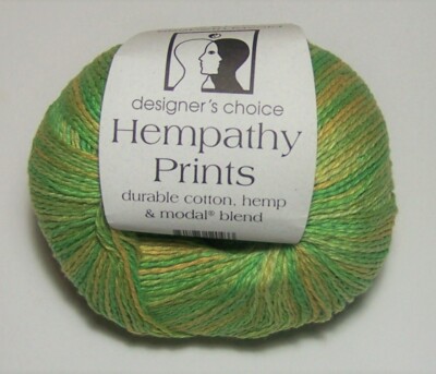 5 balls of Elsebeth Lavold HEMPATHY PRINTS Cotton & Hemp Yarn #1007 TREE OF LIFE