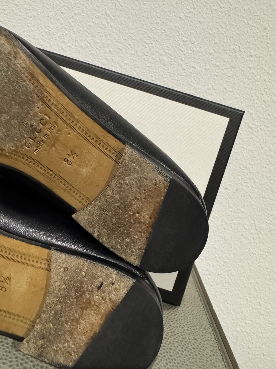 Gucci Mens Brixton Web Trimmed Horsebit Collapsible Heel Loafers Sz 8.5 $990 GUCCI - Brixton Webbing-Trimmed Horsebit Collapsible-Heel  main image 3