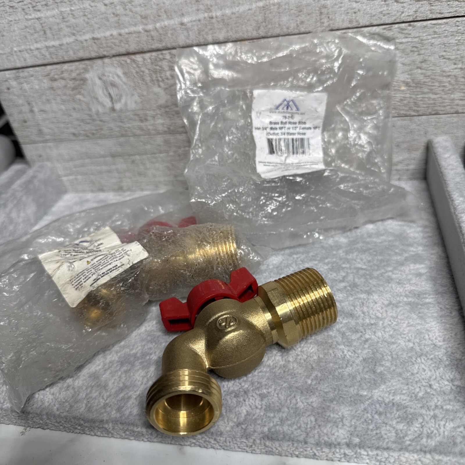 (Qty 2) Madol Imports Brass Ball Hose Bibb 3/4" Male NPT  79-212