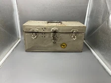 Mechanics Toolbox Painted Worn Vintage Metal  used at Pratt and Whitney.