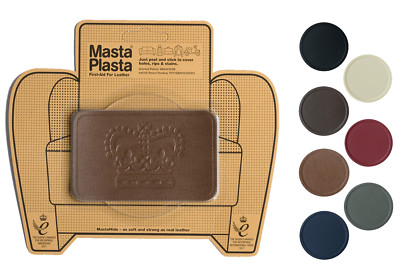 MastaPlasta selbstklebende Leder Reparatur Patch KRONE 10x6cm Sofa Autositztaschen