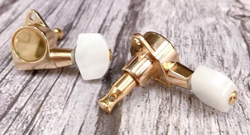 14/1 Ukulele Gold plated Machine head Tuning peg key tuner 2R2L 327G-P8W - Picture 2 of 5