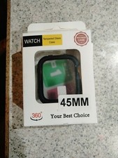 45mm Tempered Glass Cover for Apple Watch - Black