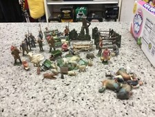 54 PC LOT lead farm figures MADE IN FRANCE / England. Barclay. benches, animals