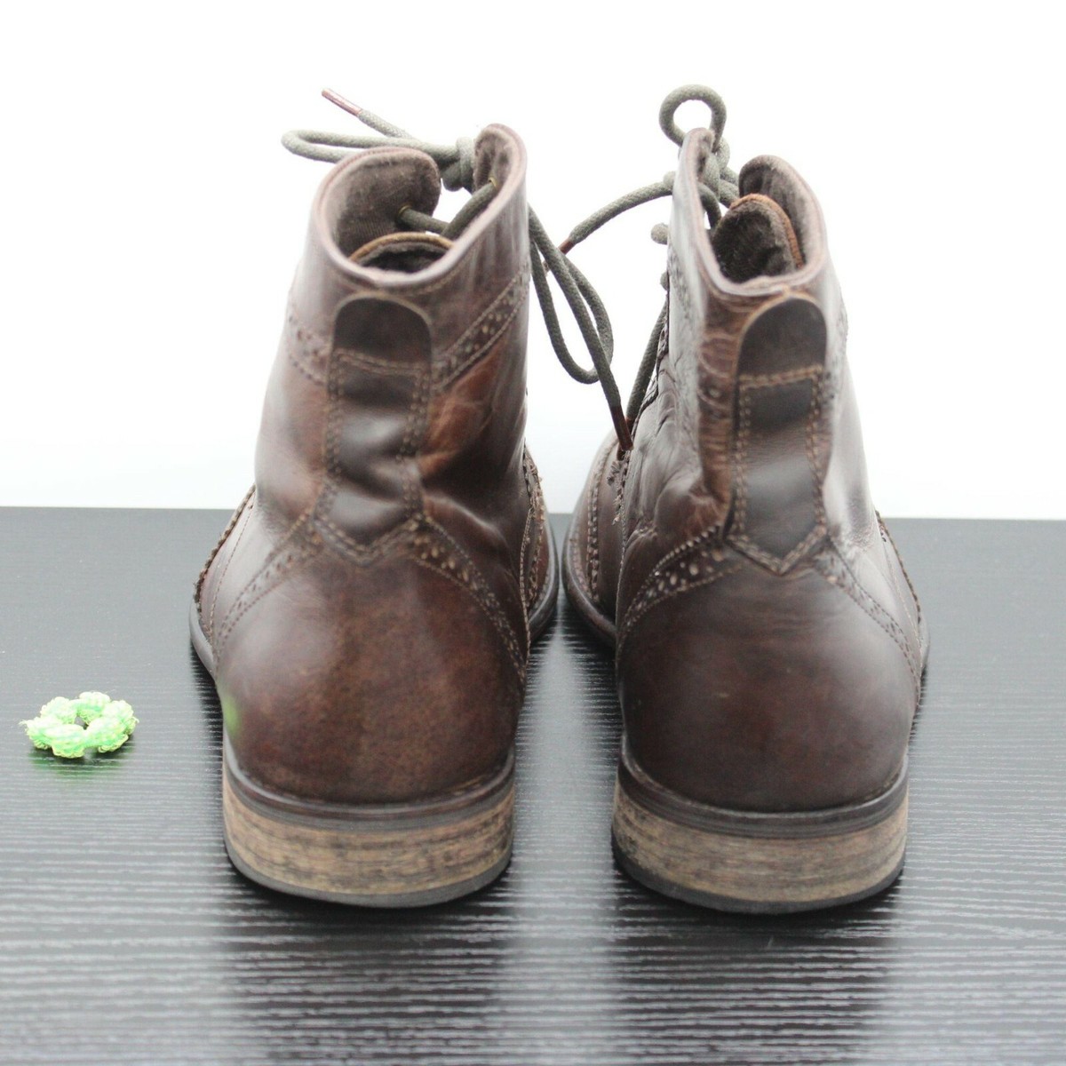 BDS Studio Ink Men\'s Brown Leather Cowboy Wingtip Lace Up Chukka Ankle Boots, 12 BDS Studio Ink Men main image 4