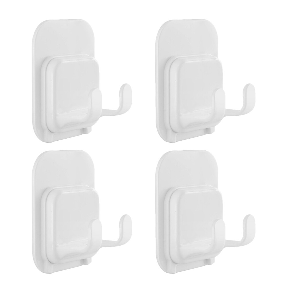 4 Pcs Adhesive Hooks for Shower Wall Razor Paste Electric Hangers Shaver