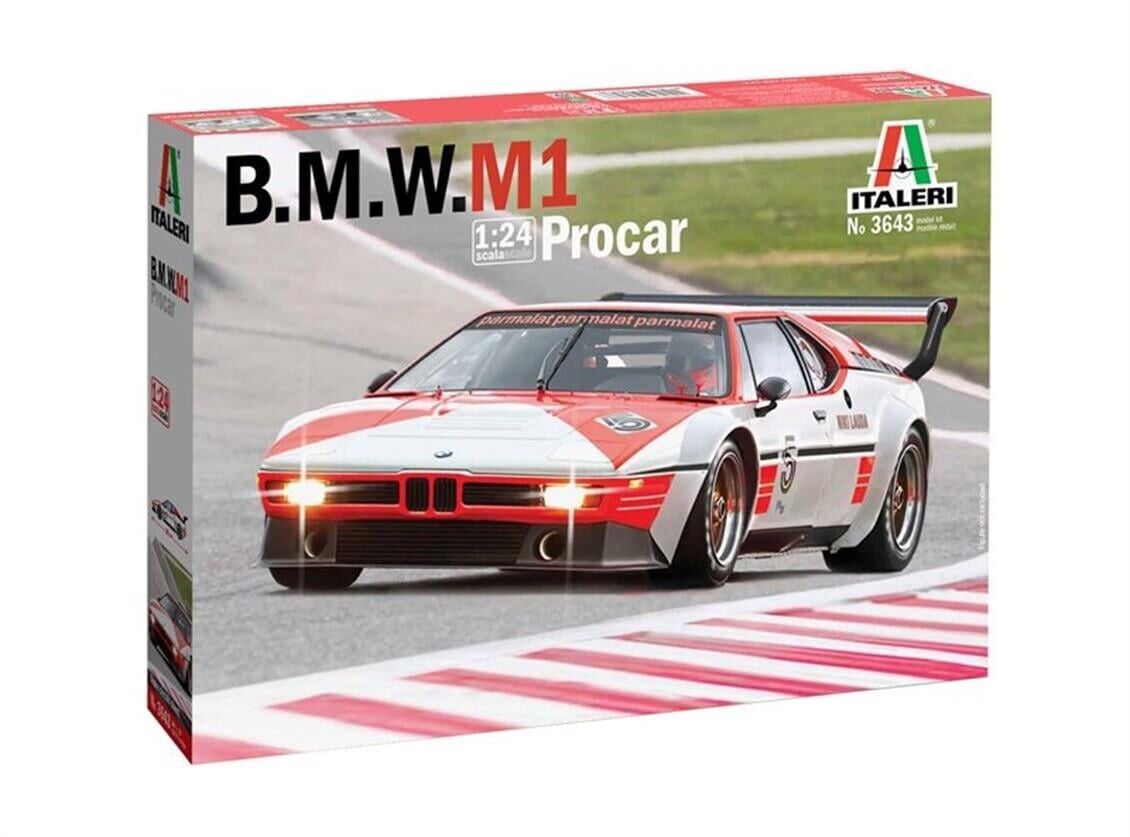 Italeri B.M.W.M1 Procar 1/24 Scale Plastic BMW Model Racing Italeri B.M.W.M1 Procar 1/24 Scale Plastic BMW Model Racing