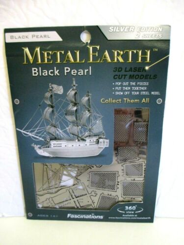 Fascination Metal Earth Black Pearl Ship Laser Cut 3D Metal Model Kit NEW Sealed