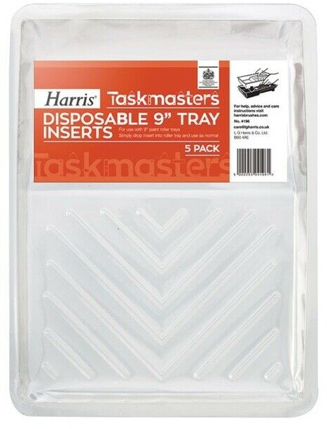 5x Harris Taskmasters DIY Decorating Disposable Painting Roller Tray Inserts 9""