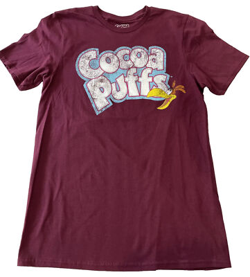 COCOA PUFFS CEREAL BURGUNDY RED CUCKOO RETRO PULLOVER mens small T shirt NEW!