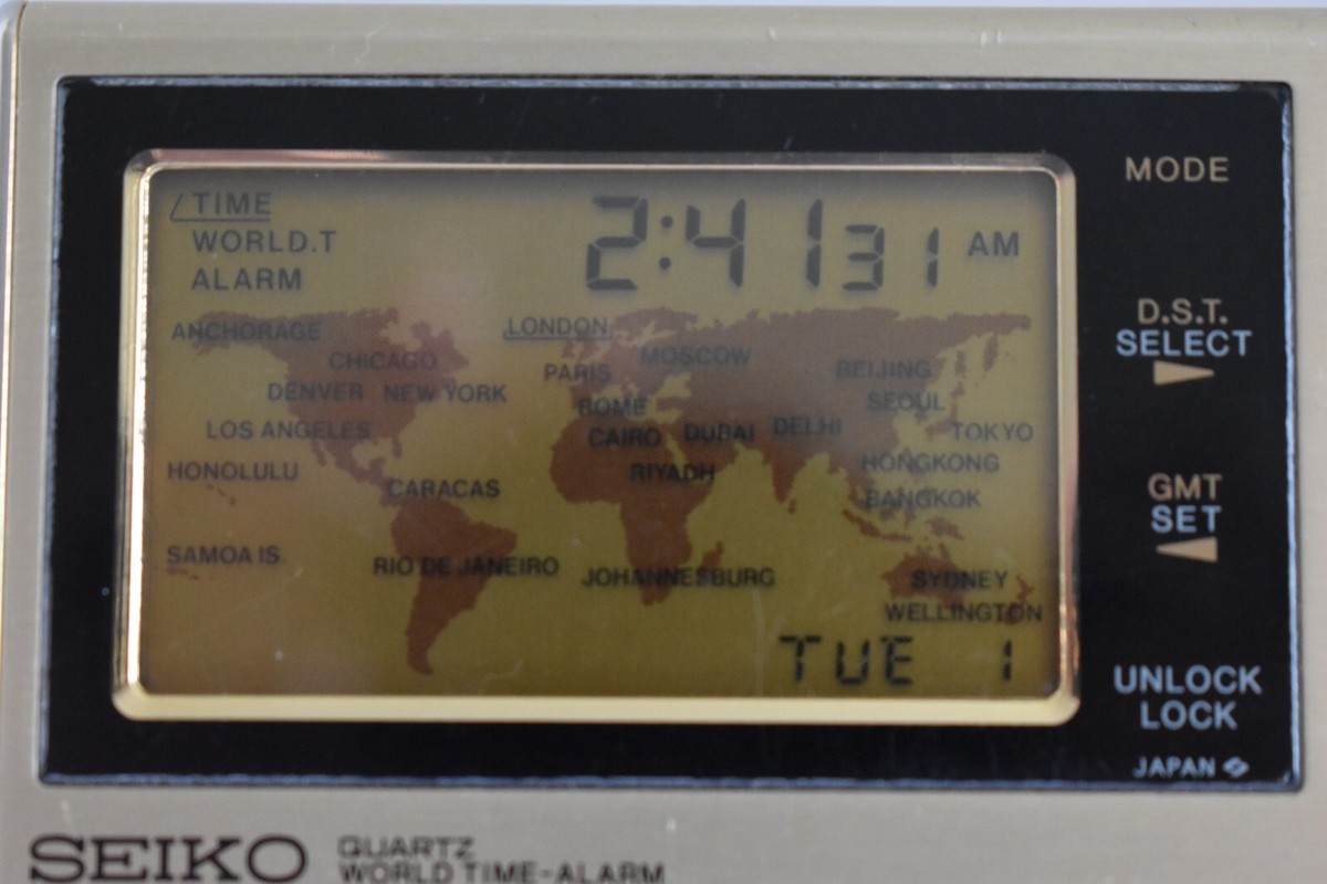 セイコーworld time voice alarm SEIKO World Time Voice Alarm Retro Desk Clock 20 Countries