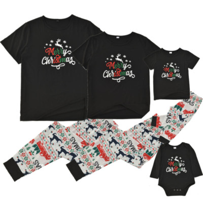 Family Christmas Pajamas, WOMEN, MEN, CHILD, BABY, Polyester, Merry Christmas,