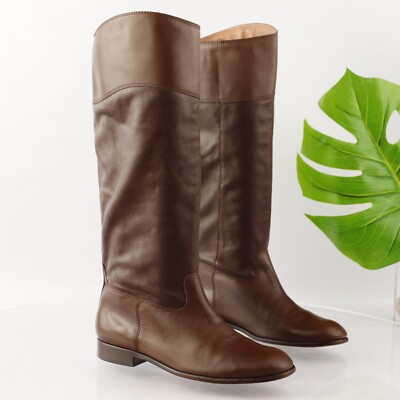 Corso Como Womens Sandra Riding Boot Size Tall Brown Leather Pull On  Bootie