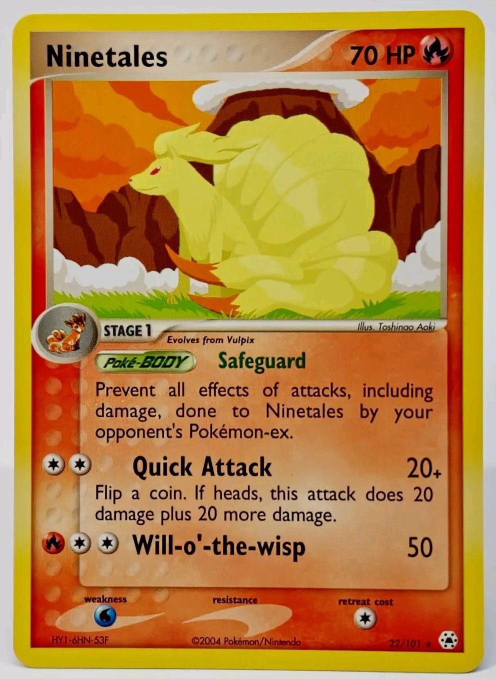 Pokemon - Ninetales - Hidden Legends 22/101 - NM - Rare - Vintage