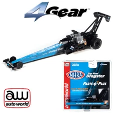 Auto World 4Gear NHRA R27 Clay Millican Parts Plus Top Fuel Dragster HO Slot Car
