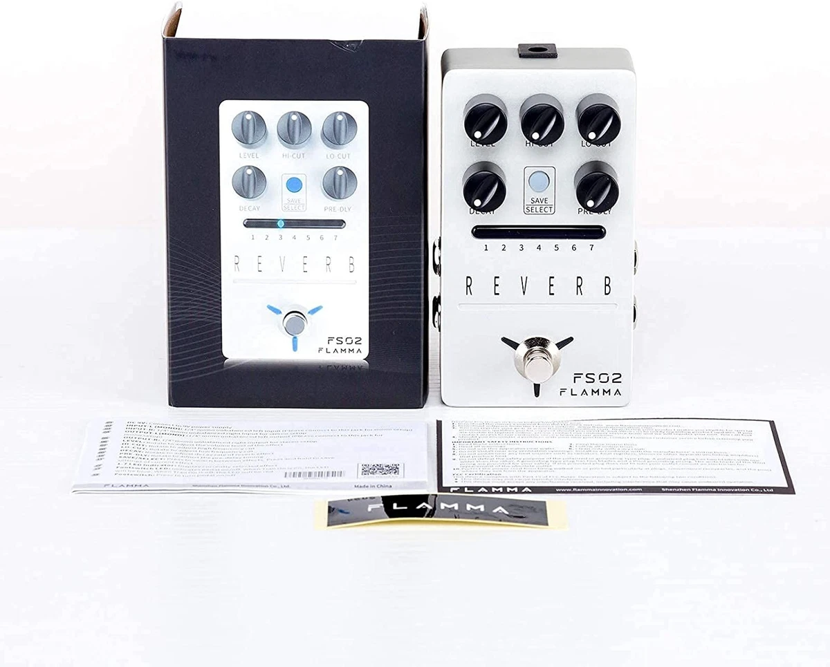 FLAMMA FS02 Digital Reverb Guitar Pedal 7 Classic Effects Trail