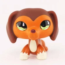 Mini Pet Shop LPS Brown Dachshund Dog Toy Figure Pet with Accessories Kids Gift