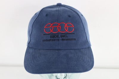 Vtg 90s Spell Out SSOE Inc Architects Engineers Automotive Strapback Hat Blue