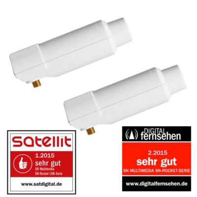 2x SN Rocket Single Lnb 0.1db, Full HD 3D, 4K,Digital LNB, vergoldete Anschlüsse