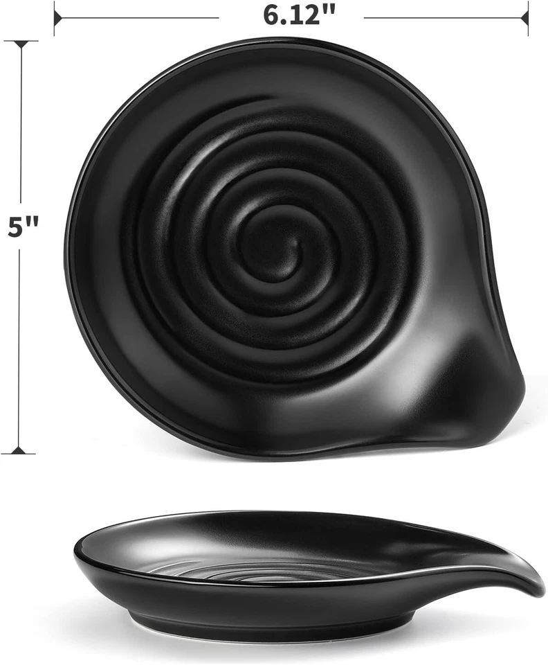 Spoon Rest for Stove Top, 6.1" Large Ceramic Spoon Holder for Kitchen Counter De - Image 3 of 4