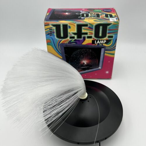 Vintage The UFO Lamp Fiber Optic Lamp Color Changing Rotating Light Works Great! - Picture 6 of 7