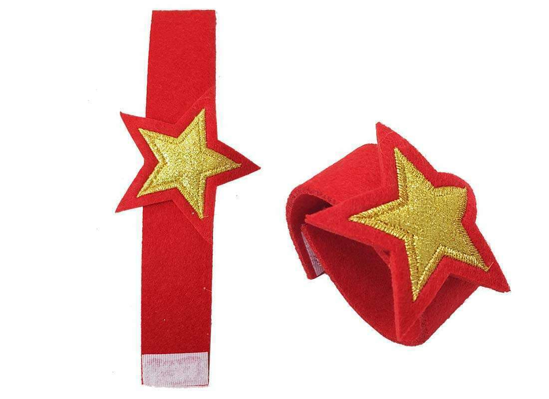 6 Portatovaglioli Patriottici Con Bandiera Americana | Stelle Blu E Rosse Con Strass | Diametro 4 Cm | Per 4 Luglio, Independence Day, Feste A Tema USA - 4