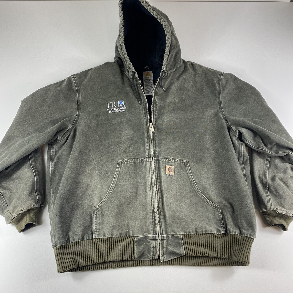 Carhartt(30×32) Vintage Carhartt Jacket J130 MOS Men's 2XLT Green Hooded