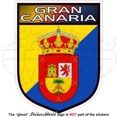 CANARIES ILES Écusson Espagne 100mm Vinyl Autocollant