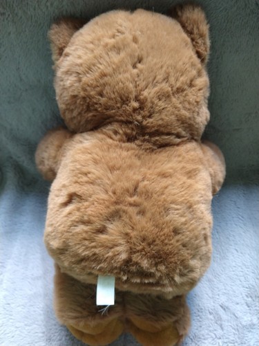 Cuddle Wit Brown Teddy Bear Plush 20" two tone Neck tag stuffed animal Toy Large - Picture 2 of 9