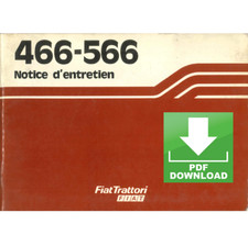 Trattore FIAT 466 566 DT Manuale uso manutenzione Libretto istruzioni FRANCESE