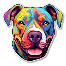 7x car sticker decal pit bull terrier tuning car rear window 9x9 cm