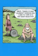 Calendar Invention Dave Coverly Humorous  Funny Nobleworks New Year Card