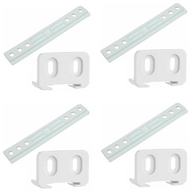 Juego De 2 Guías/Rieles Para Puerta Corredera De Nevera O Congelador Integrado Lamona - Compatible Con Muchas Marcas