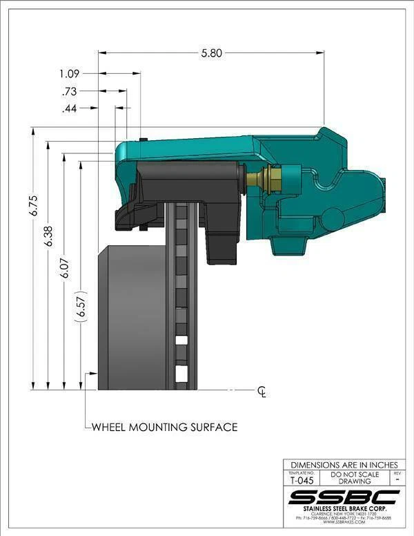 Kit de frenos de disco traseros suburban/pickup GM 1973-91 1/2 tonelada (rojo; rotores lisos; 2x2) Foto 4 de 4