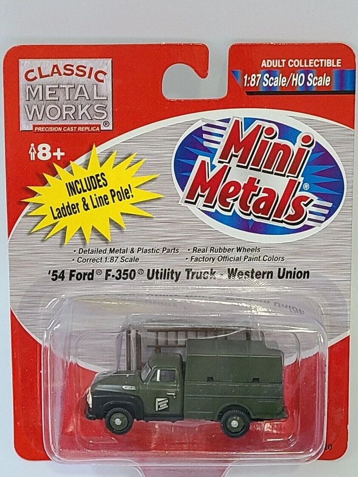 HO 1/87 CLASSIC METAL WORKS 1954 FORD F-350 UTILITY TRUCK-WESTERN UNION RTR BUIL - Image 2 of 4