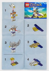 LEGO 30250 LEGENDS OF CHIMA: Ewar's Acro Fighter Complete w/Inst. and Custom Box