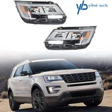Halogen Headlights w/LED DRL For 2016-2019 Ford Explorer Limited/XLT/Platinum
