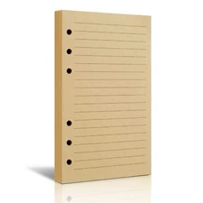 6-Ring A6 Binder/Planner Refill Paper 6 Hole Blank Vintage Refillable Paper