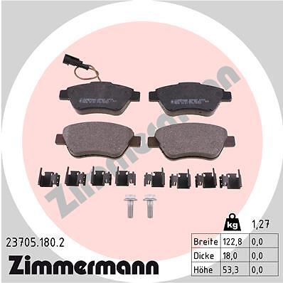 Front ZIMMERMANN 23705.180.2 Brake Pad Set, disc brake for ALFA ROMEO,CITROËN,FI