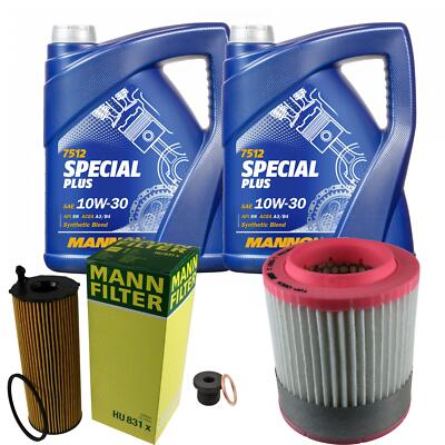 MANN Inspektionspaket 10 L MANNOL Special Plus 10W-30 für Audi A8 3.0 TDI