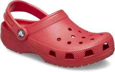 Crocs Classic 206991 Clogs Kids US 4Y Varsity Red Round Toe Slip on Shoes QLW371