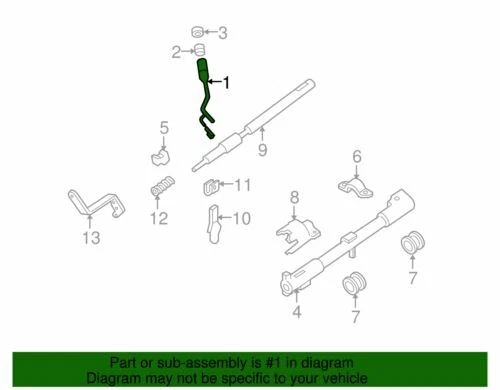 OEM NUEVO 2005-2013 Ford E150 E250 E350 Super Duty palanca de cambios 7C2Z-7210-AA Foto 2 de 3