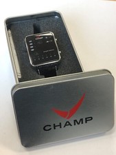 Champ binary watch day/night red light leather strap - new original box